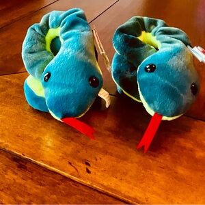 Vintage Pair of Ty Beanie Babies ‘Hissy’ the Snake